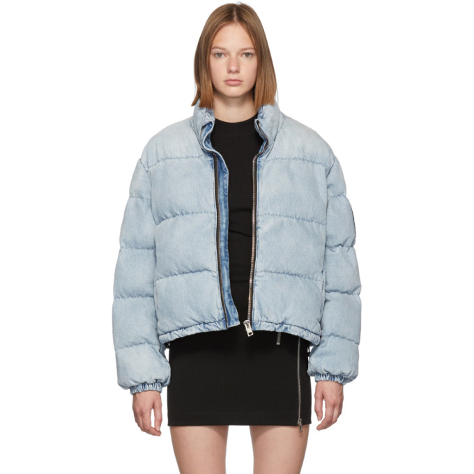 alexander wang denim puffer