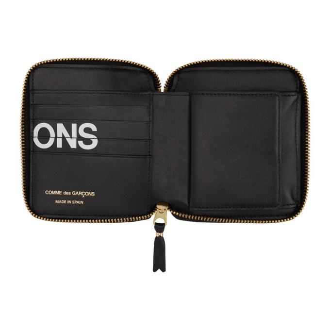 COMME DES GARÇONS COMME DES GARCONS WALLETS BLACK HUGE LOGO WALLET