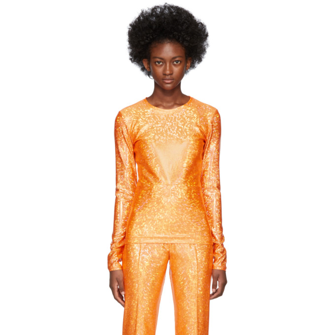 SAKS POTTS SAKS POTTS ORANGE SAYA SHIMMER TOP