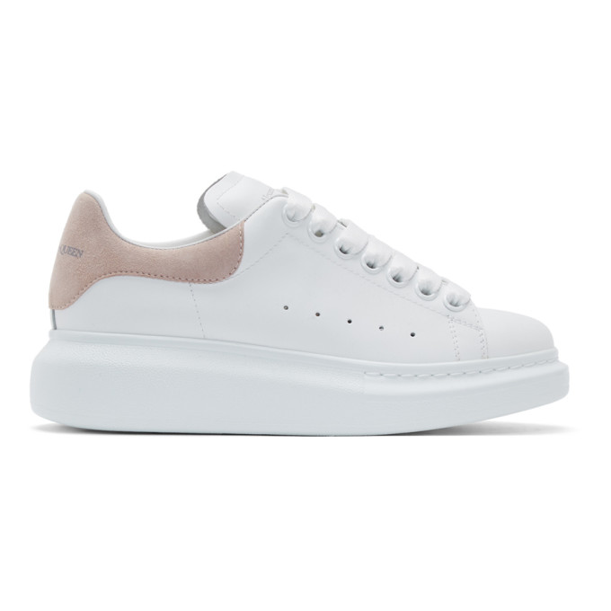 ALEXANDER MCQUEEN White & Pink Oversized Sneakers
