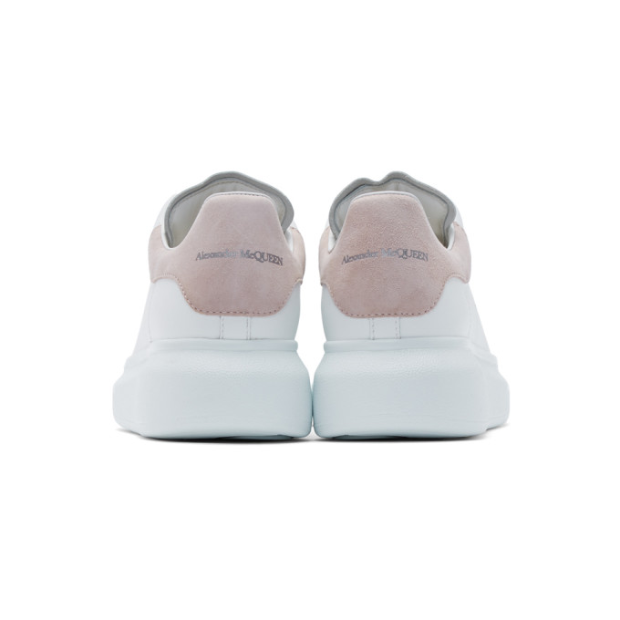 ALEXANDER MCQUEEN White & Pink Oversized Sneakers