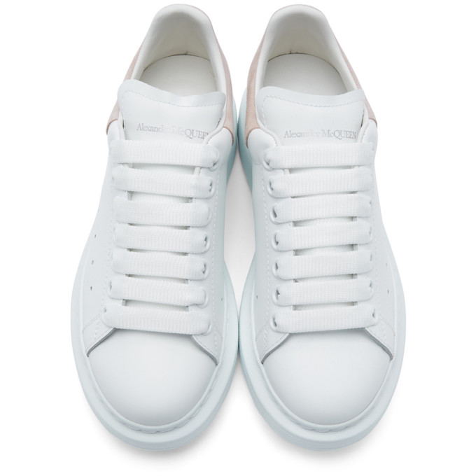 ALEXANDER MCQUEEN White & Pink Oversized Sneakers