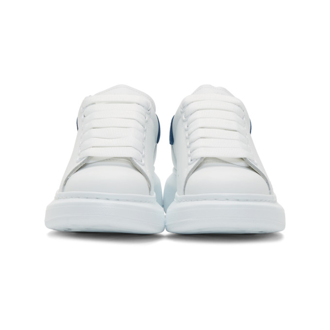 ALEXANDER MCQUEEN ALEXANDER MCQUEEN WHITE AND BLUE OVERSIZED SNEAKERS