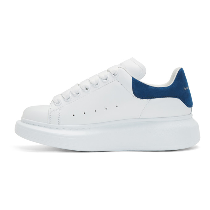 ALEXANDER MCQUEEN ALEXANDER MCQUEEN WHITE AND BLUE OVERSIZED SNEAKERS