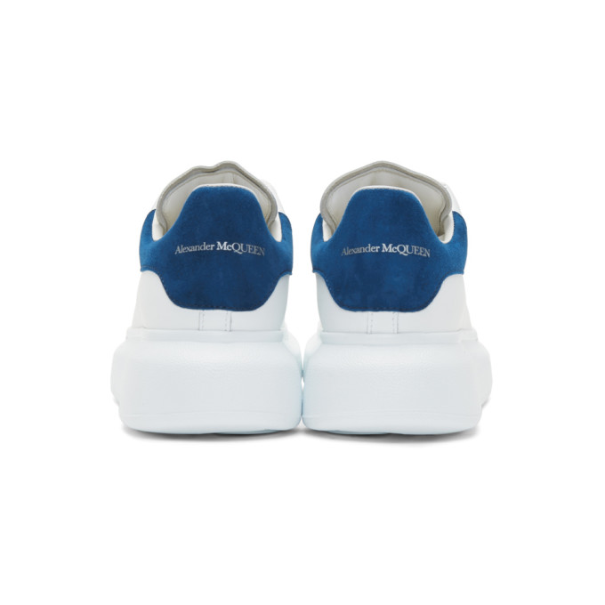 ALEXANDER MCQUEEN ALEXANDER MCQUEEN WHITE AND BLUE OVERSIZED SNEAKERS