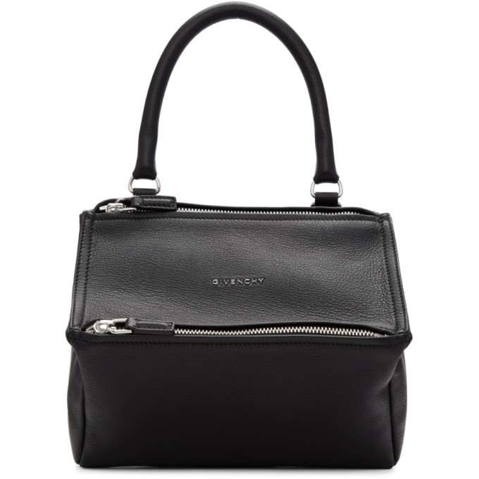 Click to view more detailed imagery on our partner's website Givenchy Black Nylon Pandora Small Satchel Bag W/4G Strap In 001 Black