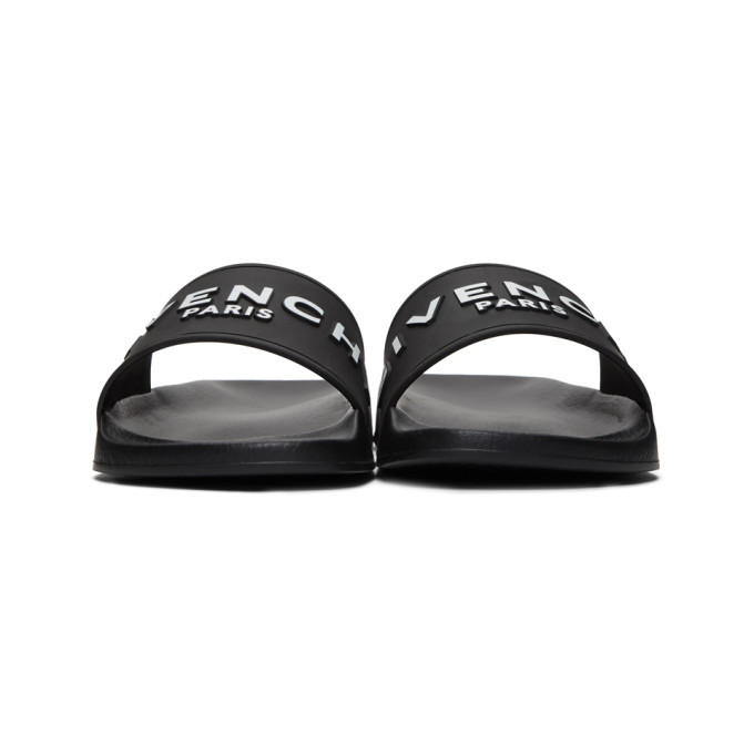 GIVENCHY BLACK LOGO SLIDES