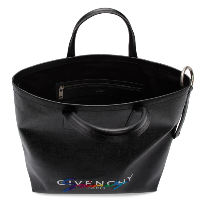 GIVENCHY GIVENCHY BLACK RAINBOW SIGNATURE TOTE