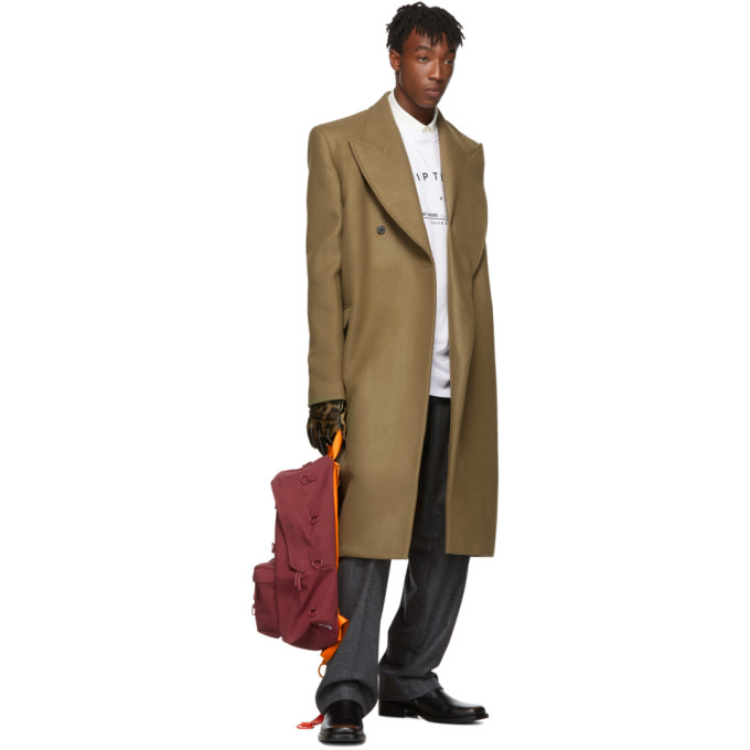 RAF SIMONS RAF SIMONS BURGUNDY AND ORANGE EASTPAK EDITION PADDED LOOP BACKPACK