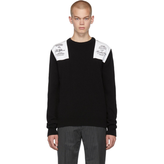 Click to view more detailed imagery on our partner's website Raf Simons Logo Patch Sweater In 00099 Black
