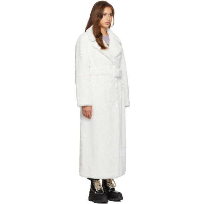 STAND STUDIO STAND STUDIO WHITE LONG FAUSTINE COAT