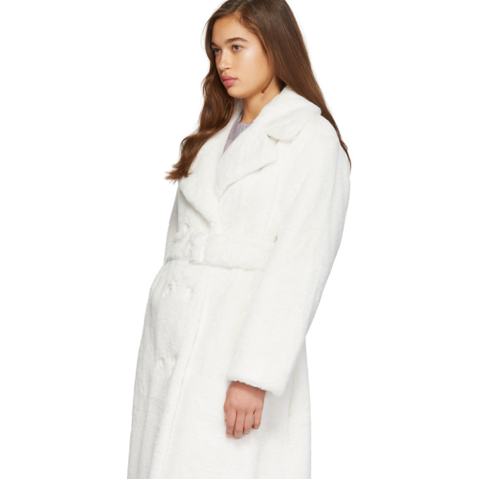 STAND STUDIO STAND STUDIO WHITE LONG FAUSTINE COAT