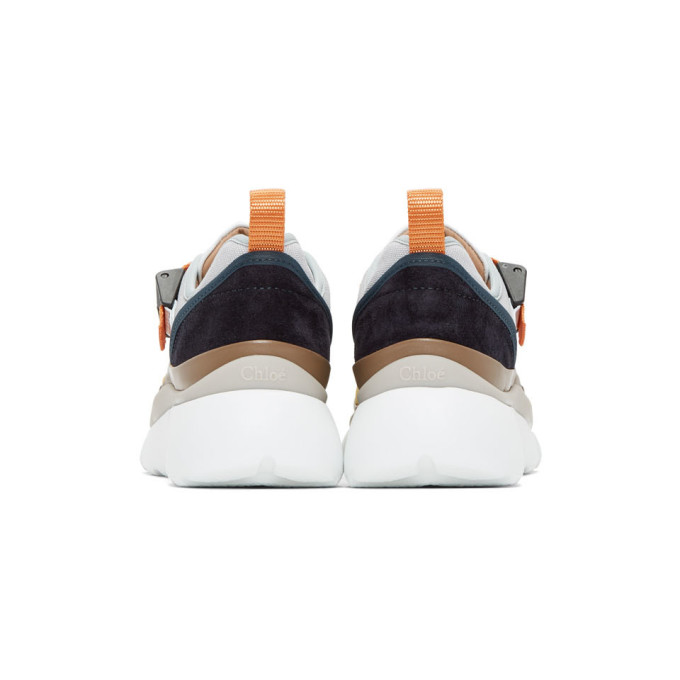 CHLOÉ GREY SONNIE LOW-TOP SNEAKERS