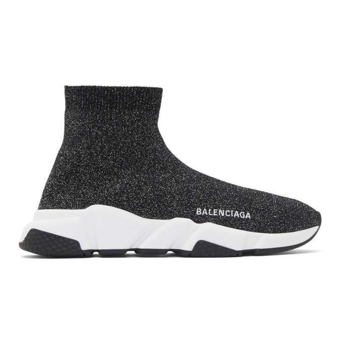 BALENCIAGA Black Lurex Speed Sneakers