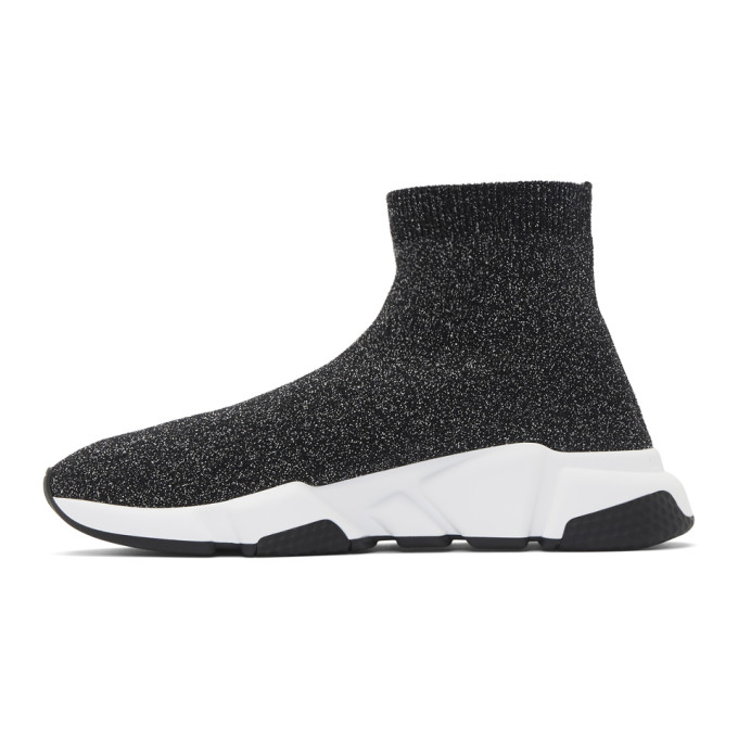BALENCIAGA Black Lurex Speed Sneakers