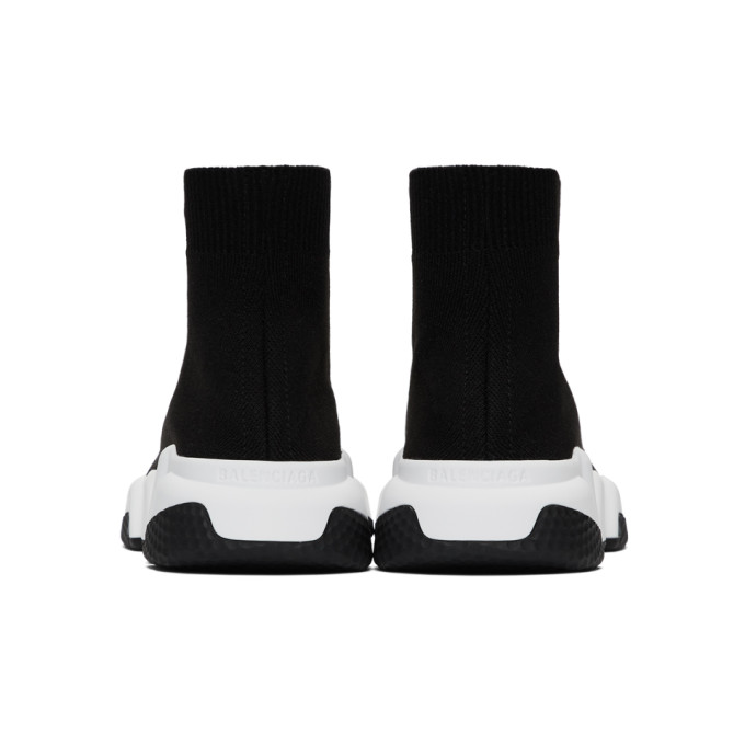 BALENCIAGA BALENCIAGA BLACK AND WHITE SPEED SNEAKERS