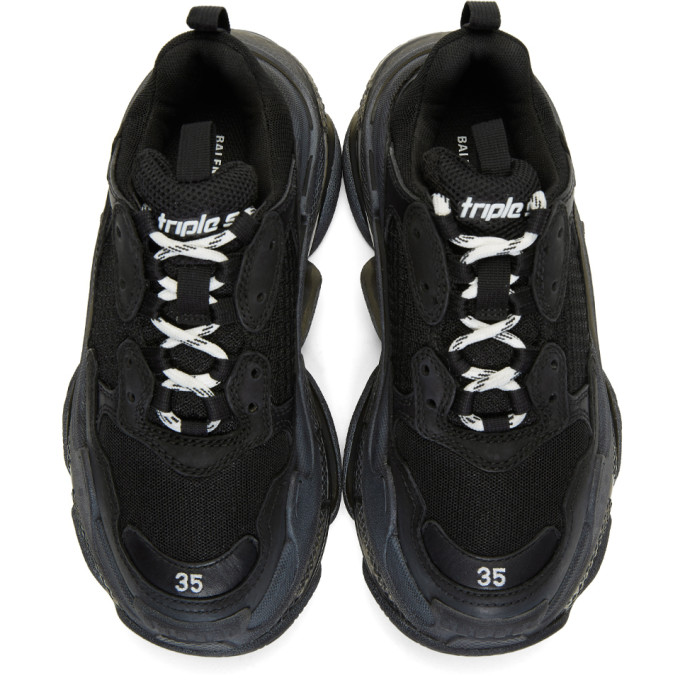 BALENCIAGA BLACK TRIPLE S SNEAKERS