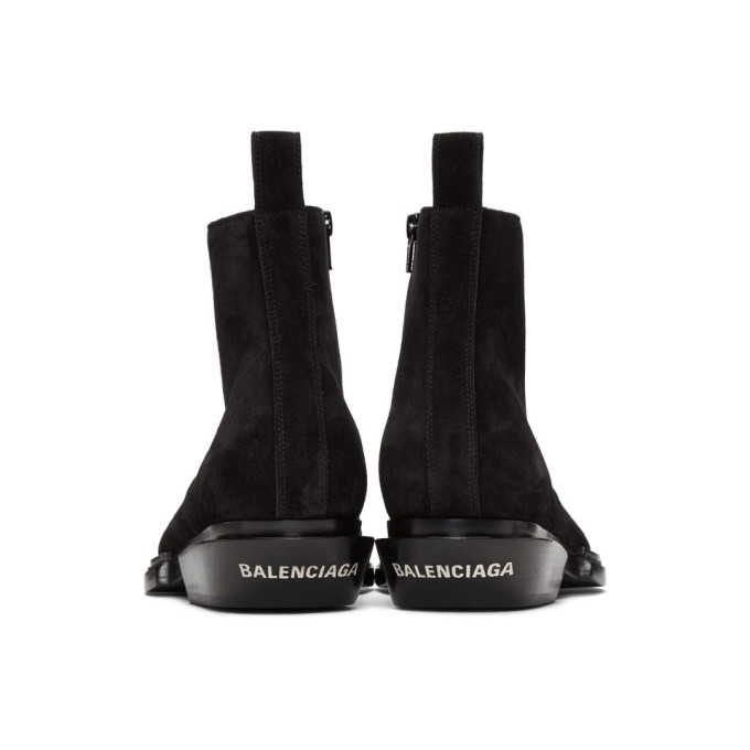 BALENCIAGA BALENCIAGA BLACK SANTIAG BOOTS