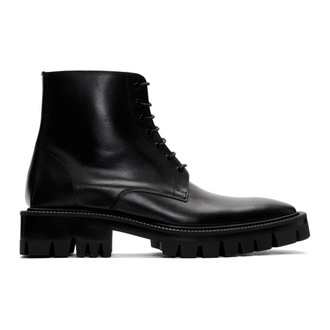 BALENCIAGA Black Outdoor Rim Boots
