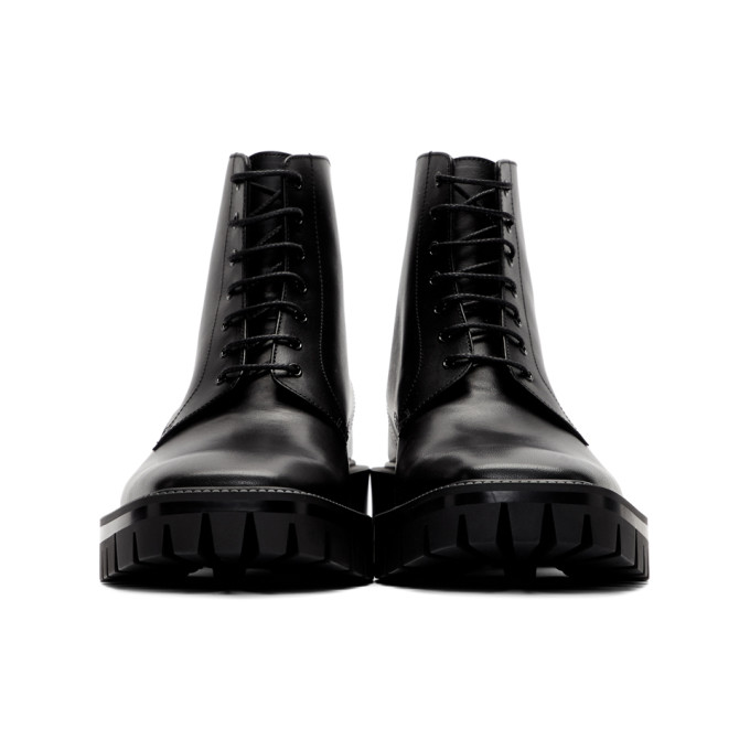 BALENCIAGA Black Outdoor Rim Boots