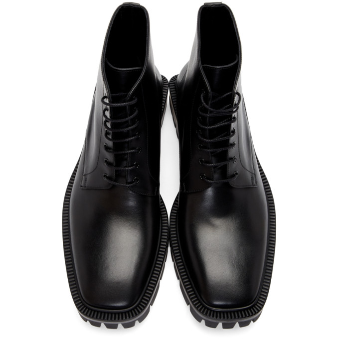 BALENCIAGA Black Outdoor Rim Boots