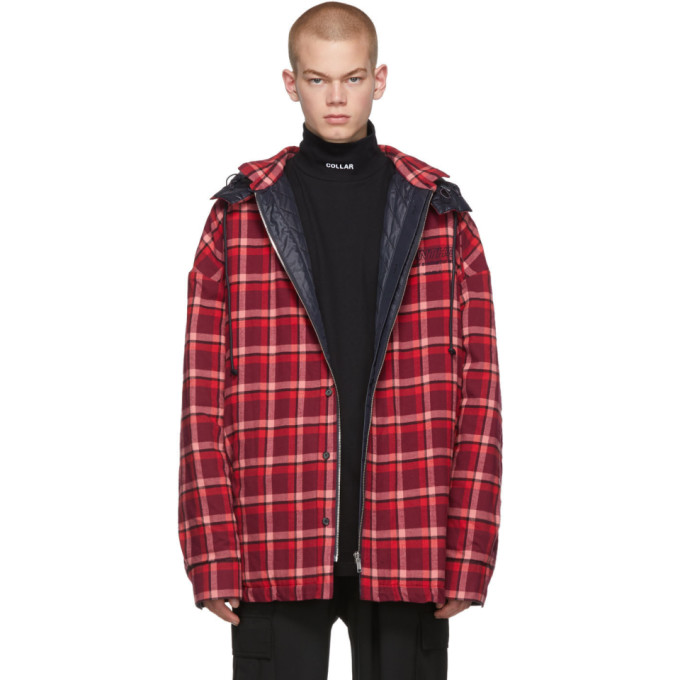 Click to view more detailed imagery on our partner's website Juun.j Karierte Daunenjacke In X Pink