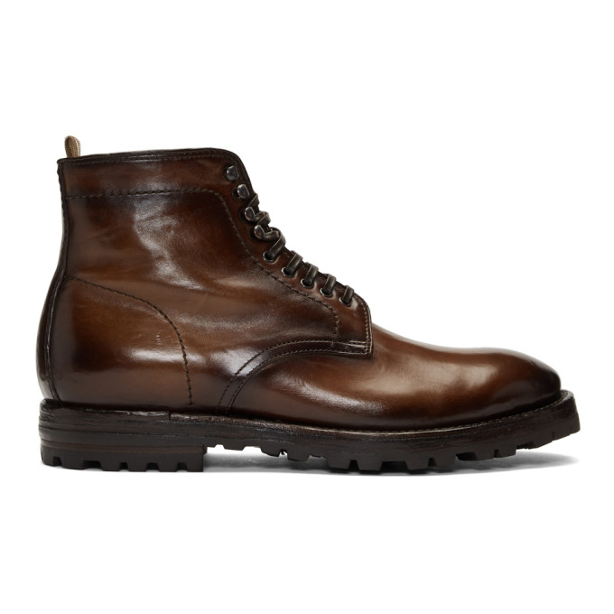 Click to view more detailed imagery on our partner's website Officine Creative Brown Stanford 207 Boots In Brwn Aero C