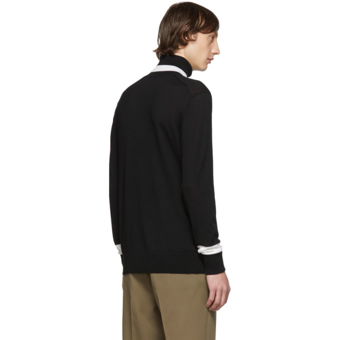 NEIL BARRETT NEIL BARRETT BLACK WOOL KNIT TURTLENECK