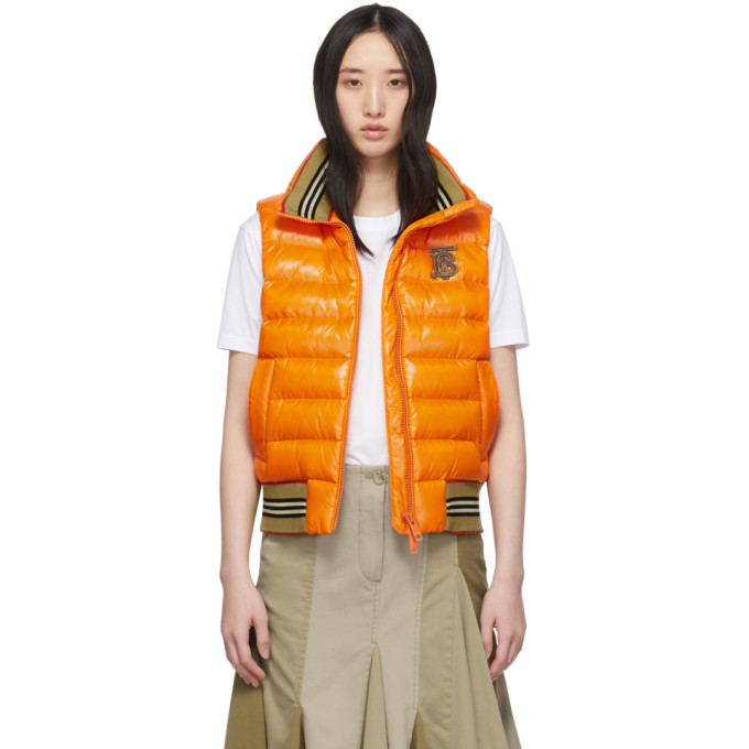 BURBERRY BURBERRY ORANGE DOWN HESSLE VEST