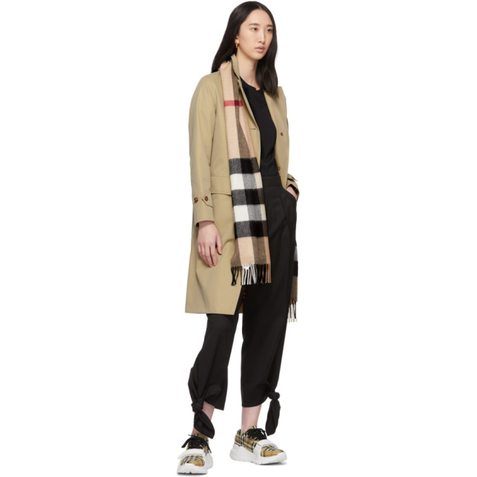 BURBERRY BURBERRY BEIGE CHECK REGIS SNEAKERS