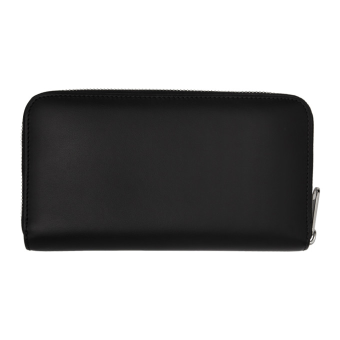BURBERRY BURBERRY BLACK LOGO ZIP CONTINENTAL WALLET