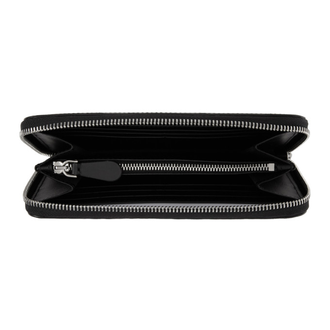 BURBERRY BURBERRY BLACK LOGO ZIP CONTINENTAL WALLET