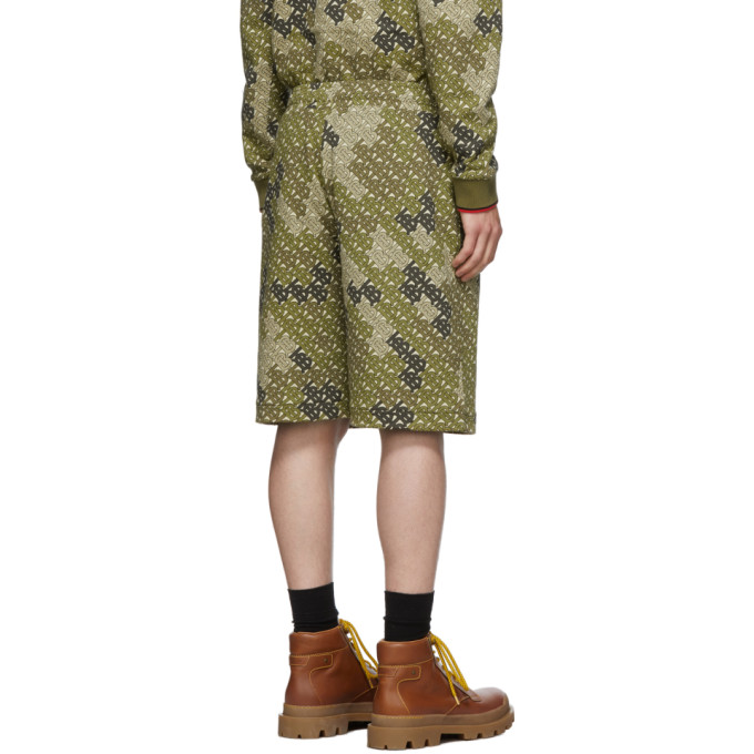 BURBERRY BURBERRY KHAKI MONOGRAM SHORTS