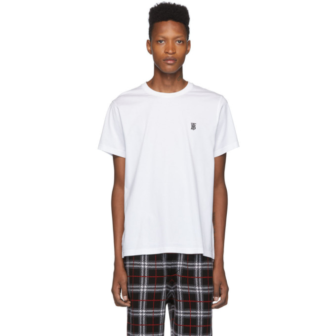 Click to view more detailed imagery on our partner's website Burberry Men's Parker Logo-embroidered T-shirt, White