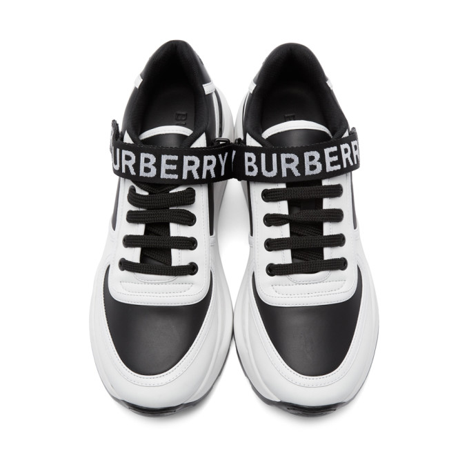 BURBERRY BURBERRY BLACK AND WHITE RONNIE M SNEAKERS