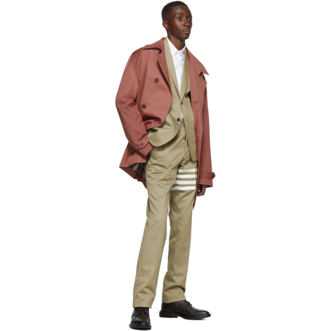 THOM BROWNE White Classic Point Collar Armband Shirt