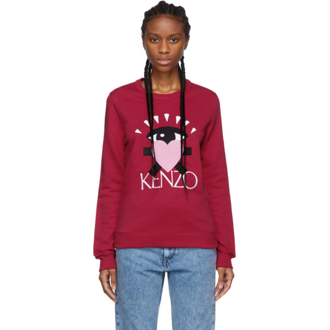 Click to view more detailed imagery on our partner's website Kenzo Sweatshirt Mit Aufgesticktem Logo In 26 Deep