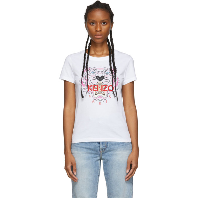 Click to view more detailed imagery on our partner's website Kenzo Tiger Regular-Fit Cotton-Jersey T-Shirt In 01 White