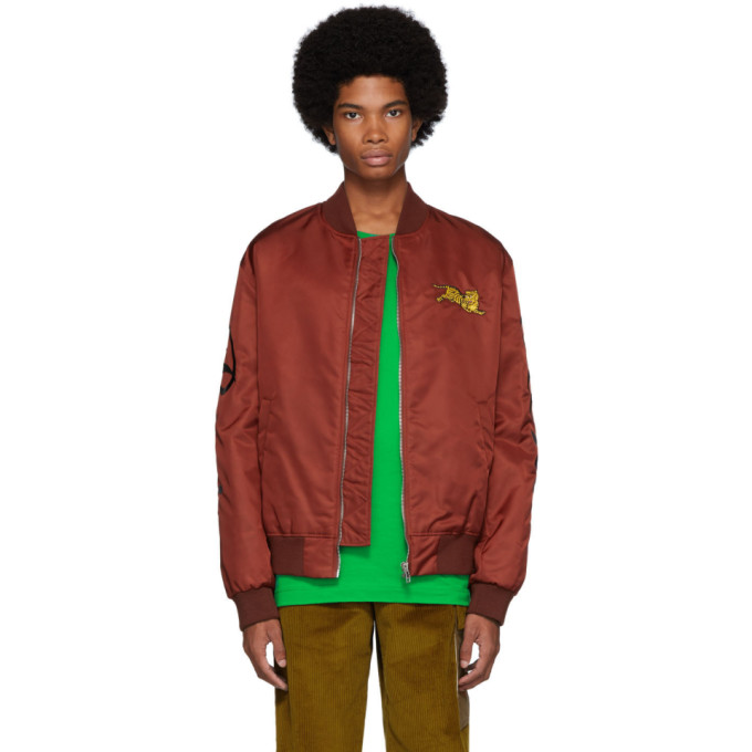 Click to view more detailed imagery on our partner's website Kenzo Jumping Tiger Bomber Jacket In 88 Suede