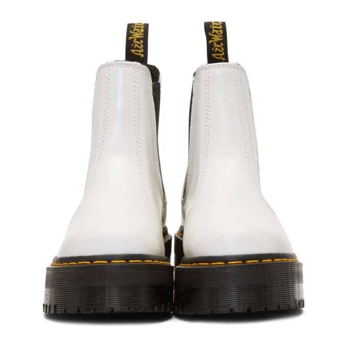 Dr. Martens White 2976 Quad Chelsea Boots | ModeSens