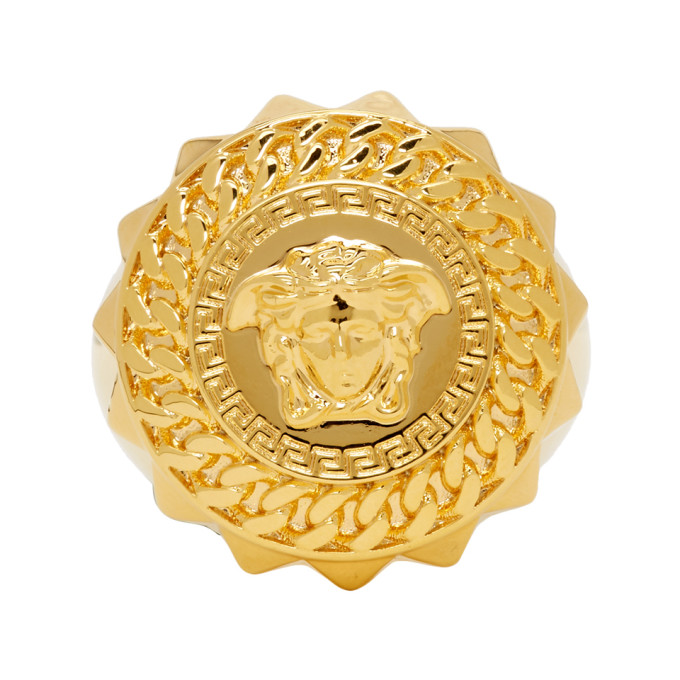 VERSACE VERSACE GOLD MEDUSA SIGNET RING