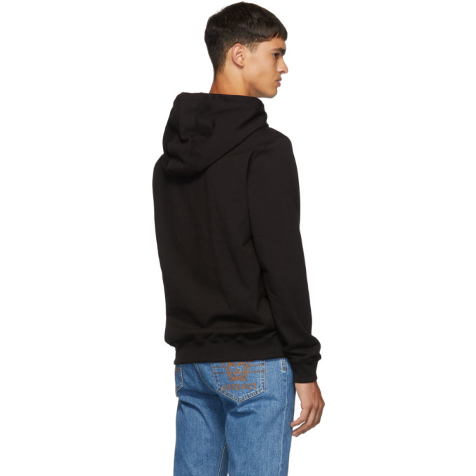 VERSACE BLACK RAINBOW EMBROIDERED HOODIE