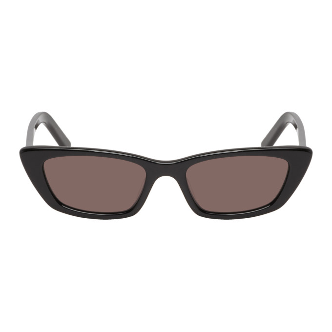 SAINT LAURENT SAINT LAURENT BLACK NARROW CAT-EYE SUNGLASSES