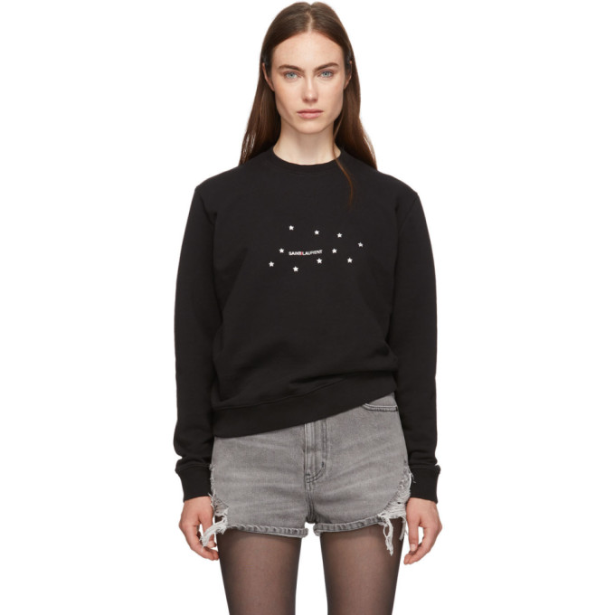 SAINT LAURENT SAINT LAURENT BLACK STAR LOGO SWEATSHIRT