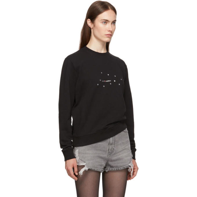 SAINT LAURENT SAINT LAURENT BLACK STAR LOGO SWEATSHIRT