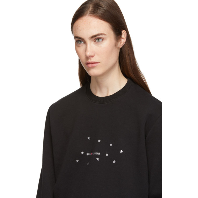 SAINT LAURENT SAINT LAURENT BLACK STAR LOGO SWEATSHIRT