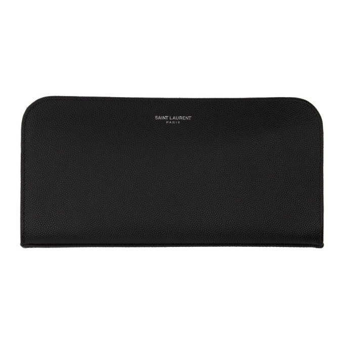 Click to view more detailed imagery on our partner's website Saint Laurent Logo Zipped Wallet In 1000 Black