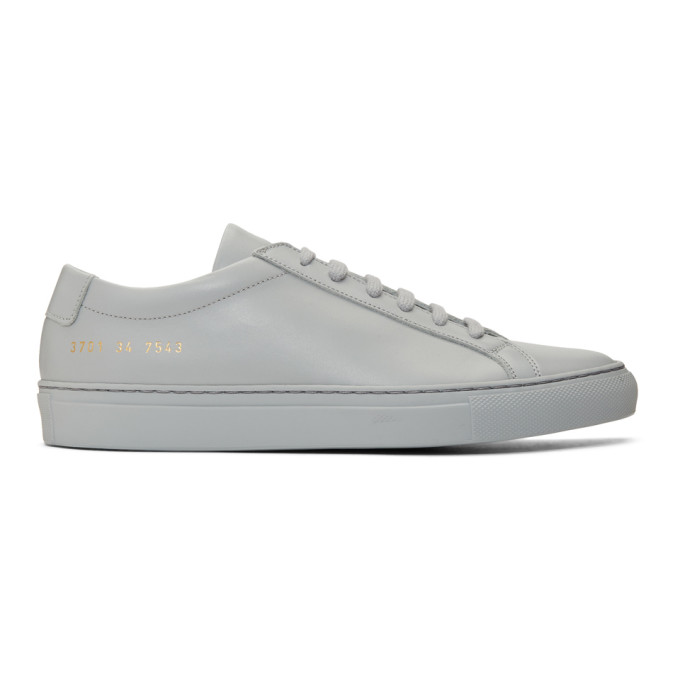 Common Projects Bball Low Grey Leather 