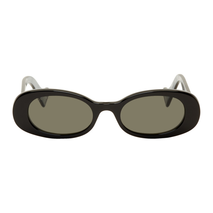 GUCCI BLACK OVAL SUNGLASSES