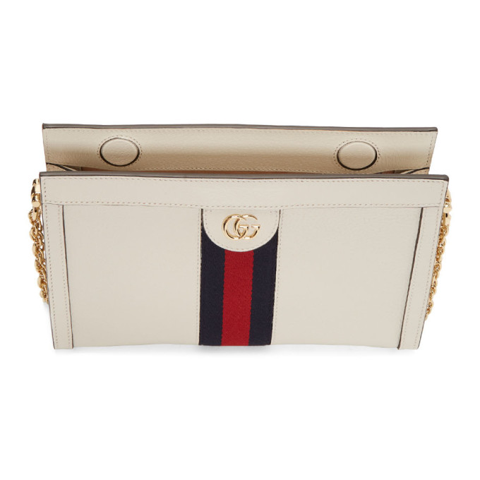 GUCCI WHITE SMALL OPHIDIA BAG